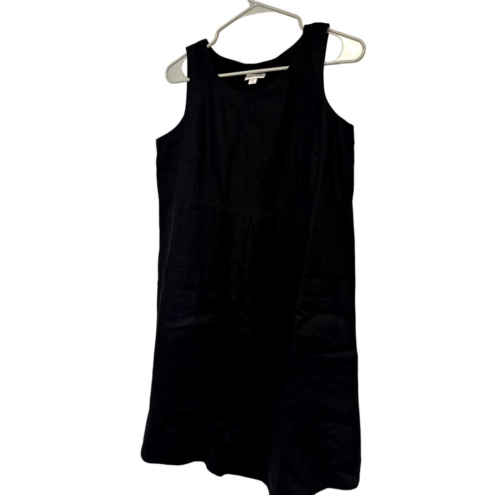 Love Linen J. Jill Navy Blue Sheath Dress 100% Linen Size Small Petite